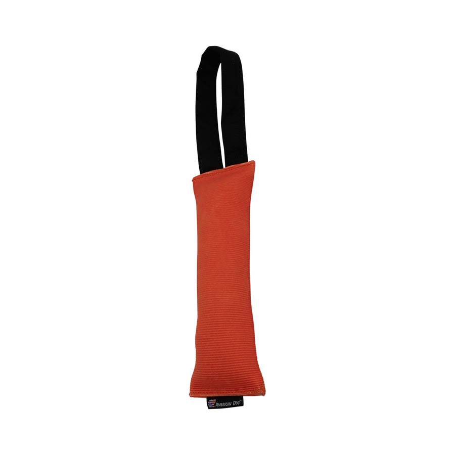 Orange Fire Hose with black handle.