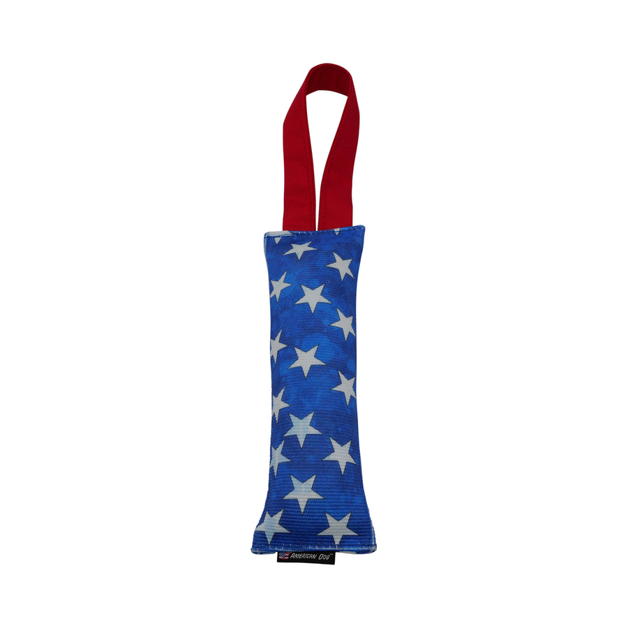 Blue Fire Hose with stars and a red handle